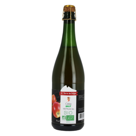 Cidre brut Bio La bouteille de 75cl TERRE DE L'ALPE